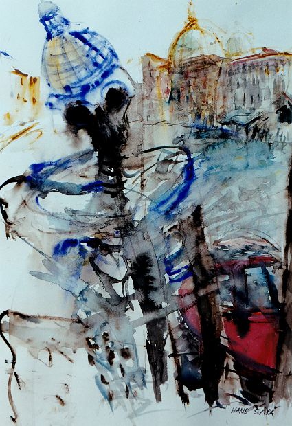 ACQUA ALTA - VENEDIG, Aquarell